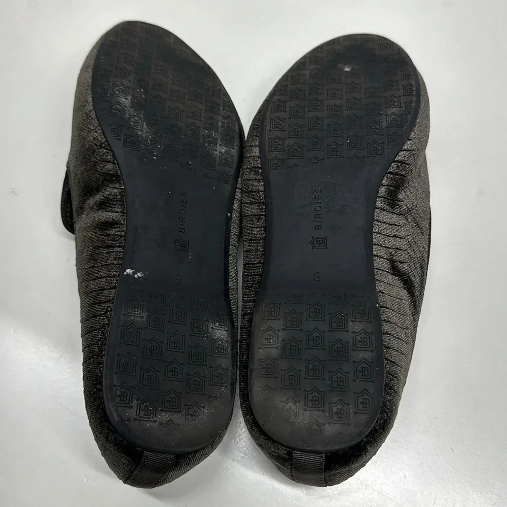 Birdies The Starling Loafers Slip On Shoes Python Snake Velvet Dark Gray Size 8